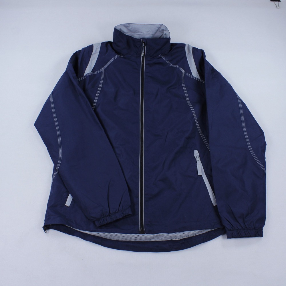 North End Women's Navy Blue Lightweight Windbreaker Jacket Size M EZEM System